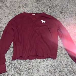 PINK maroon size medium long sleeve shirt